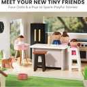 Tiny Land Doll House, Modern Family Dollhouse with Realistic Design, Wooden Dollhouse with 53Pcs Furniture - Ideal Gift for Kids Ages 3+, One Size