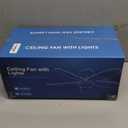 Ceiling Fans with Lights-36 Low Profile Ceiling Fan with Light and Remote/APP Control,Flush Mount,DC Reversible,LED Dimmable Blakc Ceiling Fans for Bedroom,Indoor/Outdoor Patio Use (Black)