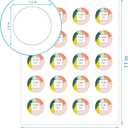 2 x MaxGear 1.5" Round Sticker Labels, for Inkjet or Laser Printer, Matte White Printable Labels Sheets, Strong Adhesive, Dries Quickly, Holds Ink Well, 30 Sheets, 600 Pcs