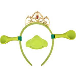 Halloween Costume Accessory Set with Green Antenna Headband and Silicone Nose Piece, Cosplay Party Dress Up Kit (Green and Gold)