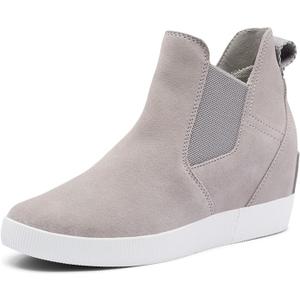 SOREL Women's Out N About Slip-On Wedge Boot Size, 9.5 (Chrome Grey/White)