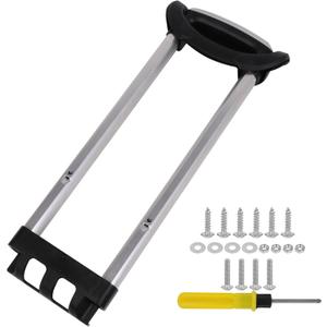 Replacement Telescopic Handle for 20 Inch Suitcase Internal Aluminum Alloy Retractable Pull Handle with DIY Repair Kit Silver Black Suitcase Handle Replacement Parts