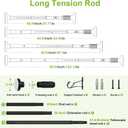 Extra Long Tension Rod 41-103inch Tension Curtain Rods no Drilling