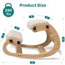 NYPOT Ergonomic Kneeling Chair with Adjustable Seats - Knee Chair for Posture Correction & Kneel Rocking Stool for Desk - Back Pain Relief and Support for Home and Office - (Ivory)