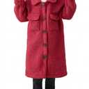 Long Coat for Girls Fleece Jackets 4-7 Years Knee-Length Lightweight Coats  5T