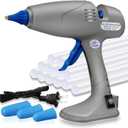 Full Size Hot Glue Gun, MONVICT 120W&80W Glue Guns Dual Temp Large Industry Glue Gun, Corded Detachable Cord Use Stand-Up Base Anti-drip Hot Melt Glue Gun with 12 Glue Sticks for Art DIY Craft Repair