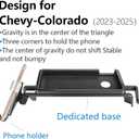 Car Phone Holder Center Console Organizer Tray for Chevrolet Chevy Colorado 2023 2024 2025 2026 and GMC Canyon 2023-2026 Auto Interior Accessories Best Cell Phones Mount Cellphone Screen Stand