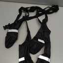 Dog Booties with Adjustable Suspenders for Outdoor Adventures  Reflective Paw Protectors for Rain, Snow & Mud, Anti-Slip & Dirt-Proof Boots Leggings, Waterproof Dogs Shoes, Black, Size L