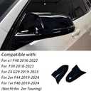 Mirror Caps Gloss Black Compatible with BMW X1 F48 2016-2022, X2 F39 2018-2023, F40 F44 2019-2024, Z4 G29 2019-2023 Models Rearview Side Wing Mirror Cover Caps (For F39 F40 F44 F48 G29)