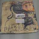 Vintage Halloween Throw Pillow Covers 18x18 inch, Retro Girls Cats Pillow Cases for Couch Sofa Decor Set of 4 (Style 5)