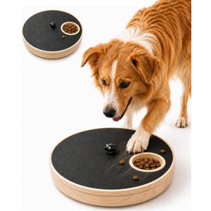Dog Nail Scratch Board with Treat Boxes, Rotatable Dog Scratch Pad