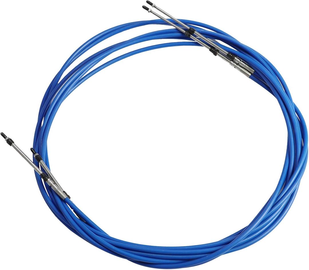 3300/33C Marine Throttle Shift Remote Control Box Cable for Outboard Engine Boat Motor Steering System 8FT 13FT 15FT 20FT 30FT (18FT,2PCS)