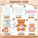 25 Pack Baby Shower Games Blindfold Diaper Changing Kit - 12 Inch Bear Dolls with Diapers, Fun Bridal Shower & Gender Reveal Games Supplies, Group Activity for Adults(Pink)