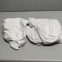 PiccoCasa Waterproof Bar Stool Covers, Faux Leather Pub Counter Height Side Chair Covers with Elastic Band White 2Pcs