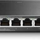 TP-Link TL-SG1005P, 5 Port Gigabit PoE Switch, 4 PoE+ Ports @65W, Desktop, Plug & Play, Sturdy Metal w/ Shielded Ports, Fanless, QoS & IGMP Snooping