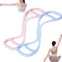 Figure 8 Resistance Band, Upgraded Full Body Training Multi-Function Design, Women's Multi-Function Resistance Band, Anti-Skid handleportable, Ideal for Yoga and Pilates Stretching Exercises (Pink+Blue)