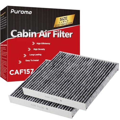 Puroma 2 Pack Cabin Air Filter with Activated Carbon, Replacement for CP157, CF12157, Select Lexus, Mazda, Subaru and Toyota Avalon, Camry, Corolla, Highlander, Prius, RAV4, Sienna, Venza