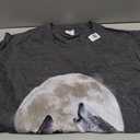  Three Wolves Howling at The Moon - Wolf Lover T-Shirt Small (Gray, L)