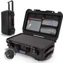 NANUK 935 Hard Case with Cubed Foam and Lid Organizer  Waterproof Protective Equipment Case with Wheels, 22 x 14 x 9  Dustproof, Airline Carry-On Approved  Black