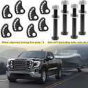 Camber Bolts Kit for Chevy Silverado 1500 2500 3500 GMC Sierra 1500 2500 3500 2WD 4WD; 4 Pcs Caster/Camber Alignment Bolt