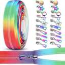 Zeyune #5 Rainbow Zipper Tape by the Yard 10 Yards Rainbow Teeth Nylon Zipper with 20 Pcs Colorful Metal Slider Pulls (10 Styles) for DIY Sewing Tailor Crafts(Classic Style,Multicolor)