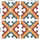 Spanish Portuguese Azulejo Peel and Stick Kitchen & Bathroom Backsplash Decals Tile Stickers Set of 16 pcs (5.9, 69)