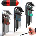 36-Pieces Ultimate Allen Wrench Set, Premium Hex & Torx Key Set, SAE & Metric Hex, Ball End Torx Wrenches with Extra
