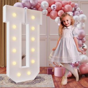 imprsv 4FT Marquee Light Up Letters for Birthday Party Decorations Large Marquee Letters for Wedding Event Bridal Shower Engagement Anniversarty Party Decor,Letter U