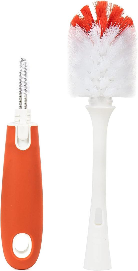 Multi-Purpose Bottle Cleaning Brush for Baby, Milk, Wine, Beer, Sport Water Bottles (Red)