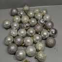 KI Store Cream Christmas Balls 34pcs 2.36-Inch Christmas Tree Decoration Ornaments for Xmas Tree Holiday Wreath Garland Decor Ornaments Hooks Included