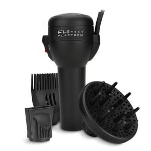 FHI Heat Platform Blow Out Handle-Less Negative Ion Hair Dryer  Lightweight Blow Dryer w/ HydraHeat for Frizz-Free Styles  Hairdryer with Diffuser Attachment, Nozzle, Comb  Handleless Hair Dryer