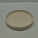 Decorative Tray for Coffee Table, Living Room, Side Table, 11" Cream White Round Concrete Home Decor Serving Trays for Accent Table, Console Table