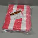 cabanana Large Beach Towel Oversized - Cotton Velour 35 x 70 Inch Pink Striped Terry Pool Towel, Cabana Soft Swimming Towel for Adults Women Men (Pink)