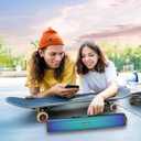 2 x Touch Control Computer Speakers, Bluetooth Speakers for Computer Desktop PC with Colorful Dynamic RGB Lighting, USB Powered Gaming Speakers with 3.5mm Aux Cable for Monitor Laptop Tablet