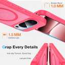 for Google Pixel 9 Pro XL/10 Pro XL Case with MagSafe [Invisible Kickstand] [Charge While Standing] [Military Shockproof] Translucent Matte Soft Silicone Bumper Phone Case Slim, Rose