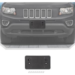 JeCar License Plate Frame Bracket Fit for 2011-2017 Jeep Compass Front License Plate Holder Mount