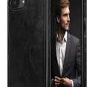 LOHASIC for iPhone 16e Leather Case, for iPhone 17e Case Rugged Full Body Comfort Non-Slip Grip Protective Men Women Cover Cases Compatible with iPhone 16E/17E 6.1'', Black