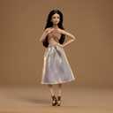 Barbie Basics Model Collector Fashion Doll 06 with Brunette Hair, Shimmery Golden Skirt & Halter, Universal-fit Fashions, Posable Body