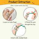 Adjustable Crochet Tension Ring for Crocheting, Crochet Ring for Finger, Knitting Accessories for Crochet Mother Gifts with Box (Bat)