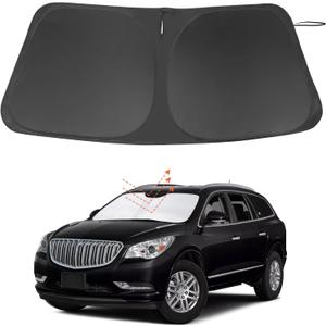 Windshield Sun Shade Custom Fit for 2010-2017 Buick Enclave Accessories Foldable Sunshade Sun Blocker Protect Car from Sun Rays & Heat Damage Keep Car Cooler, Size: Fit Buick Enclave 2010-2017 