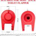 Peryiter 7pcs Pcs 2 Inch Toilet Flapper Replacement Kit Universal Toilet Plug Flapper with Stainless Chain for Flush Valves Water Saving