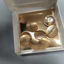 Gold Metal Shank Buttons - 12 Pcs - 2 Size Options - Luxury Striped Round Metal Shank Buttons for Men Women Blazer Coat Uniform Shirt Suit and Jacket Sewing Craft DIY N0201 (Large)