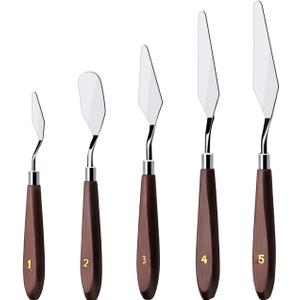 Cake Cream Spatula 5 Pieces/Set Stainless Steel Frosting Baking Pastry Tool Mixing Set Cake Icing Oil Painting Decorating Cream Toner Tool