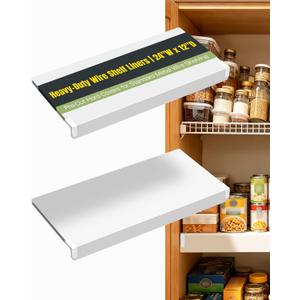 Wire Shelf Covers 24" W X 12"D,Rack Covers for Pantry Snap-On,2 Pack, 24x12 inch
