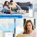 Priestley Small Air Purifiers for Home Bedroom Dorm Office Desktop, 20dB Quiet 3-in-1 HEPA Air Purifier with Essential Oil Diffuser, Air Filters Smoke, Allergies, Pet Dander, Odor, Dust