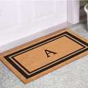 Calloway Mills 152962436A Black Border 24" x 36" Monogram Doormat, (Letter A)