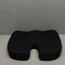 Amazon Basics Comfortable Seat Cushion for Office Chairs, Enhanced Memory Foam, Black