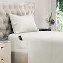 DREAMCARE Twin XL Sheet Sets  3pcs Cooling Sheets  up to 15 Deep Pocket Twin XL Sheets Set  Hotel Luxury Sheets & Pillowcases  Superior Softness 100% Fine Microfiber with Side Pocket  Ivory