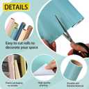 Skyygemm 6 Rolls Bulletin Board Paper Fade Resistant Colored Bulletin Board Paper Roll Bulk for Art Decor Drawing Craft Painting(4 x 24 ft,Boho)