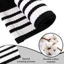 OJIA Black & White Outdoor Rug 3x5 Cotton Hand-Woven Striped Porch Rugs Machine Washable Entryway Rug Indoor Outdoor Area Rug Front Door Rug Floor Mat for Farmhouse/Living Room/Home Entrance